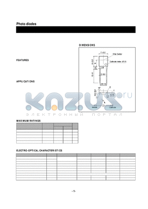 HP-5FR3 datasheet - Photo diodes