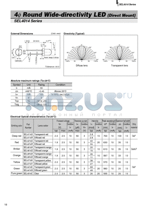 SEL4714Y datasheet - 4phi Round Wide-directivity LED (Direct Mount)