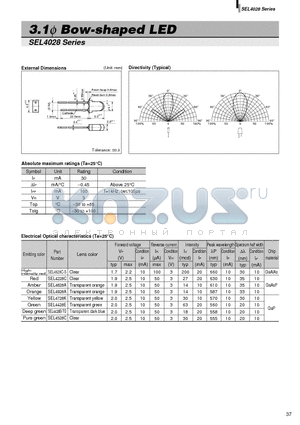 SEL4728K datasheet - 3.1phi Bow-shaped LED