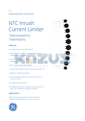 CL-21 datasheet - NTC Inrush Current Limiter