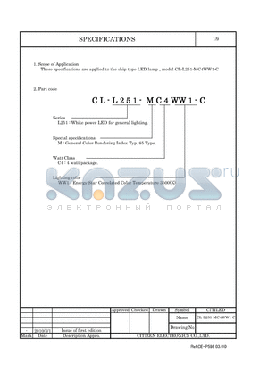 CL-L251-MC4WW1-C datasheet - LED lamp