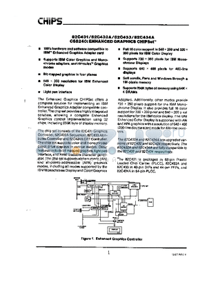 82C431 datasheet - ENHANCED GRAPHICS CHIPSET-TM