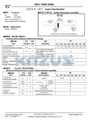 SF62 datasheet - Super Fast Rectifier