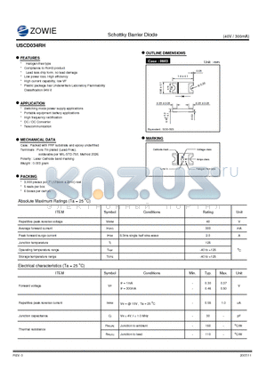 USCD034RH datasheet - Schottky Barrier Diode