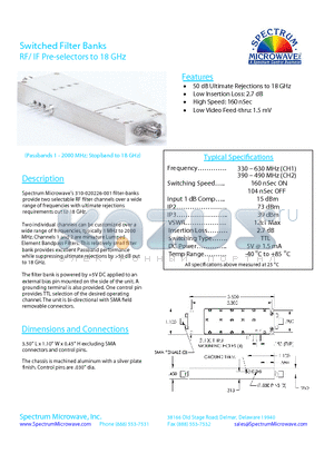 SFB2 datasheet - Switched Filter B anks