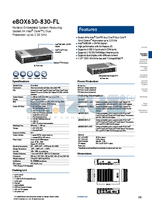 EBOX630-830-FL datasheet - Supports dual display with different content