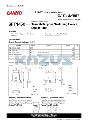 SFT1450 datasheet - General-Purpose Switching Device Applications