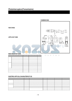 SG-266 datasheet - Photointerrupters(Transmissive)