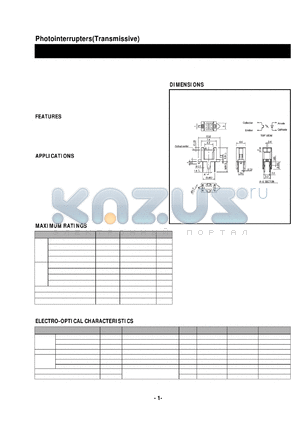 SG-267 datasheet - Photointerrupters(Transmissive)