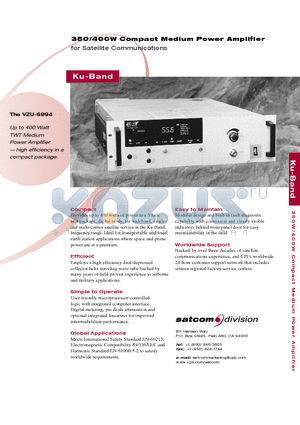 VZU-6994 datasheet - 350/400W Compact Medium Power Amplifier