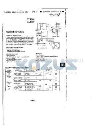 CLI600 datasheet - Optical Switches