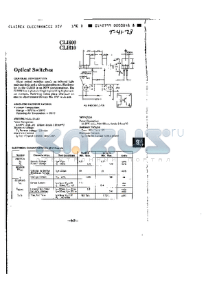 CLI610 datasheet - Optical Switches