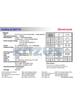 SH7770 datasheet - SH7770