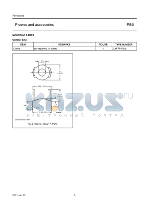 CLM-P9 datasheet - P cores and accessories