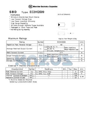 EC31QS09 datasheet - Low Forward Voltage drop Diode