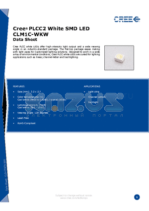 CLM1C-WKW_2 datasheet - White SMD LED