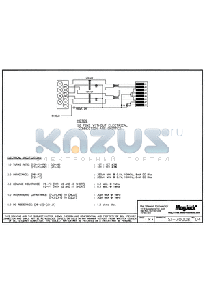 SI-70008 datasheet - SI-70008