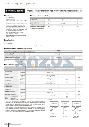 SI-8010GL datasheet - Series Compact Separate Excitation Step-down Switching Mode Regulator ICs