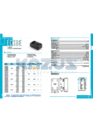 EC3AE01M datasheet - 3 WATT DC-DC CONVERTERS