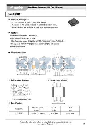 CLQ7D23_06 datasheet - General Power Transformer