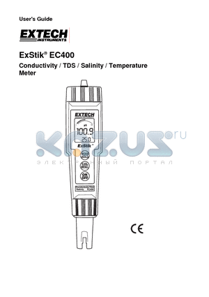 EC400 datasheet - Conductivity / TDS / Salinity / Temperature Meter
