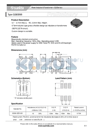 CLS6D28B datasheet - Power Inductor & Transformer