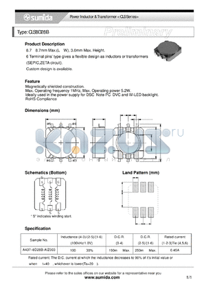 CLS8D28B datasheet - Power Inductor & Transformer