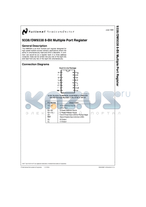 9338 datasheet - 8-Bit Multiple Port Register