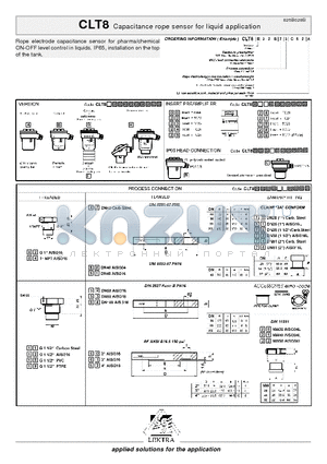 CLT8A22C02B81A datasheet - Capacitance rope sensor for liquid application
