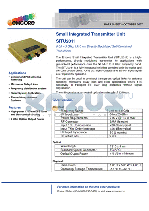 SITU-2011 datasheet - Small Integrated Transmitter Unit