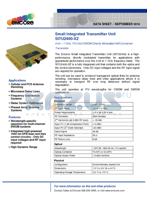 SITU2400-XZ datasheet - Small Integrated Transmitter Unit