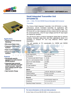 SITU2400-XZ-YY datasheet - Small Integrated Transmitter Unit