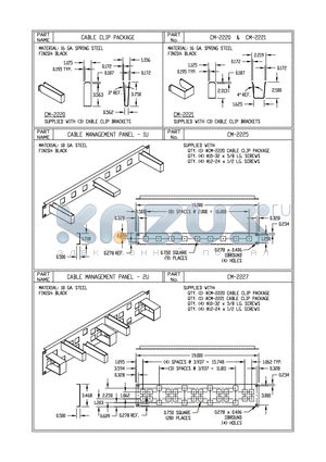 CM-2220 datasheet - CABLE CLIP PACKAGE