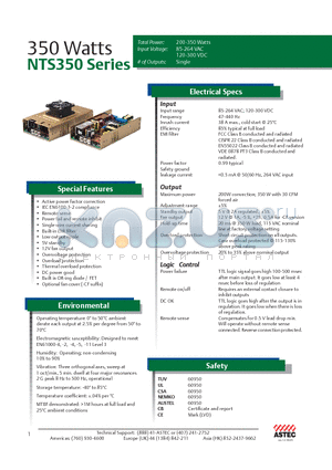 NTS359 datasheet - 350 Watts