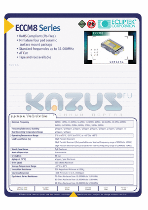 ECCM8 datasheet - CRYSTAL