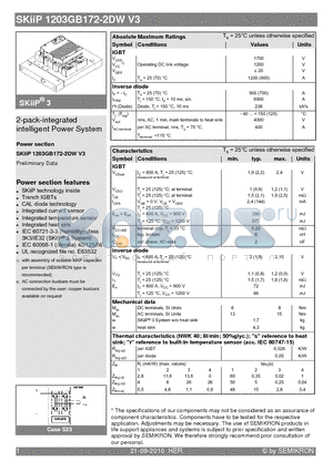 SKIIP1203GB172-2DW_10 datasheet - 2-pack-integrated intelligent Power System