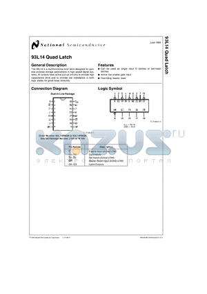 93L14FMQB datasheet - Quad Latch