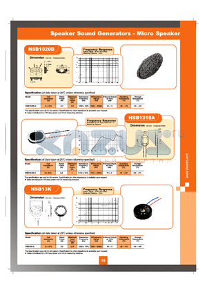 HSB1318A datasheet - Speaker Sound Generators