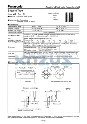 ECES2GC820BB datasheet - Snap-in Type