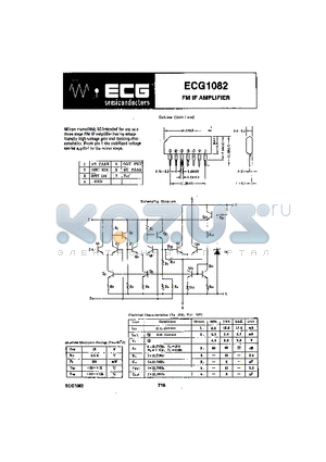 ECG1082 datasheet - FM IF AMPLIFIER