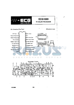 ECG1089 datasheet - TV COLOR PROCESSOR