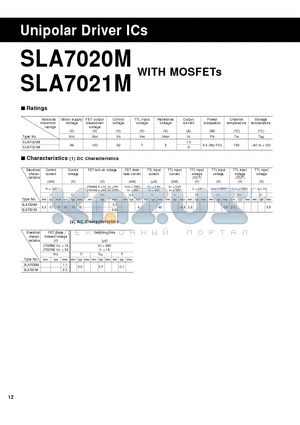 SLA7021 datasheet - Unipolar Driver ICs