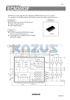 ECN3053F datasheet - Single chip driver IC