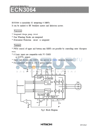 ECN3064SP datasheet - HIGH-VOLTAGE MONOLITHIC IC