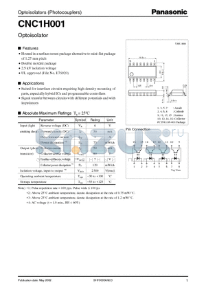 CNC1H001 datasheet - Optoisolator
