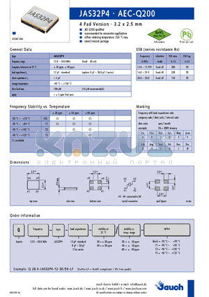 O28.0-JAS32P4-12-50 datasheet - 4 Pad Version