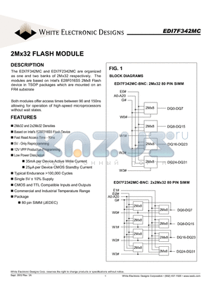 EDI7F342MC datasheet - 2Mx32 FLASH MODULE