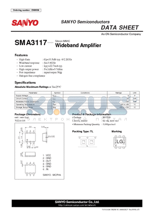 SMA3117 datasheet - Wideband Amplifier