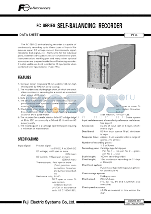 EDS10-15F datasheet - FC SERIES SELF-BALANCING RECORDER