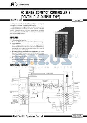 EDS11-91H datasheet - FC SERIES COMPACT CONTROLLER S(CONTINUOUS OUTPUT TYPE)